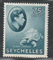 SEYCHELLES - N°128 * (1938) 75c Bleu-vert : Tortues - Seychelles (...-1976)
