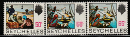 SEYCHELLES - N°258/9/9A ** (1969-72) Pirates Et Corsaires - Seychelles (...-1976)
