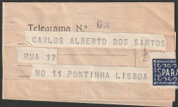 Telegram/ Telegrama - Av. Madrid, Lisboa > Benfica, Lisboa -|- Postmark - Benfica. Lisboa. 1961 - Cartas & Documentos