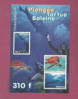 YT BF N° 35** - Plongée - Tortue - Baleine - Blocs-feuillets