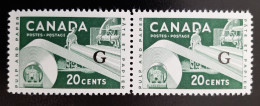 Canada 1961-1962 MNH Sc O45a** 20c Paper Industry With G - Ongebruikt