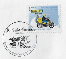 Brazil 2013 Cover Commemorative Cancel 50 Years Of Antônio Carlos City - Covers & Documents