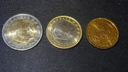 EURO De MONACO : 3 Pieces De 2001 : 1 -2  Et 20 Cent - Mónaco
