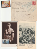 Mercure "Le Vin Chaud Du Soldat" 27/4/40 + Vignette De 1914/18 + 2 Cartes 1er Guerre + Carte De Stalag. Collection BERCK - 1938-42 Mercurius