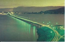MACAU THE GOVERNOR'S BRIDGE IN THE YEARS OF THE 80'S AT NIGHT TIME RARE POSTCARD - Macao