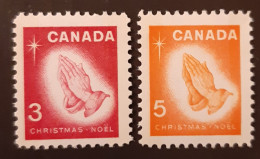 Canada 1966 MNH Sc 451p** And 452p**  3c-5c Christmas, Tagged W2B - Ongebruikt