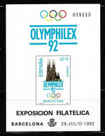 ESPAÑA 1992, PRUEBA OFICIAL EDIFIL 26 ” OLYMPHILEX`92 ” MNH. - Errors & Oddities