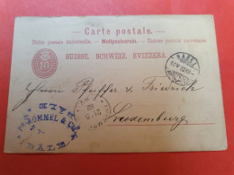 Suisse - Entier Postal De Basel Pour Luxembourg En 1882 - D 219 - Postwaardestukken