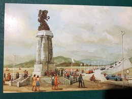 MACAU 80'S PPC STATUE OF FERREIRA , BY ORIGINAL PAINTING OF KAM CHEUNG LING, ISSUED THE CRAZY PARIS SHOW, CASINO LISBOA - Macau