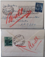 LETTERA 1948  AMG FTT FRANC. ANCHE SUL RETRO TIMBRO FILATELISTI (122L - Storia Postale