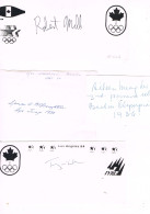 JEUX OLYMPIQUES - AUTOGRAPHES DE MEDAILLES OLYMPIQUES - CONCURRENTS DU CANADA - - Handtekening