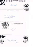 JEUX OLYMPIQUES - AUTOGRAPHES DE MEDAILLES OLYMPIQUES - CONCURRENTS DU CANADA - - Handtekening