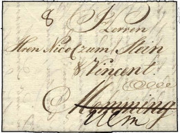 HAMBURG VORPHILA 1873, Brief Von Hamburg Nach Ulm, Forwarded-Letter Von L. Pflüger, Pracht - Otros & Sin Clasificación