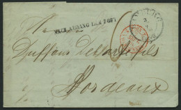 HAMBURG - THURN UND TAXISCHES O.P.A. 1850, HAMBURG Th.& T., K3 Auf Brief Nach Bordeaux, Forwarded-Letter Von Nottebohm & - Precursores