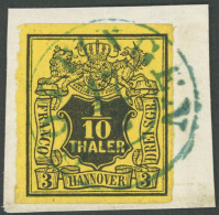 HANNOVER 5 BrfStk, 1851, 1/10 Th. Schwarz Auf Gelb, Zentrischer K2 GÖTTINGEN, Breitrandig, Kabinett, Kurzbefund Berger - Hanover