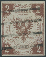 LÜBECK 3 O, 1859, 2 S. Rötlichbraun, Kleiner Einriss Geschlossen, Sonst Pracht, Gepr. Brettl, Mi. 300.- - Luebeck