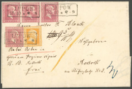 PREUSSEN 8a,10a BRIEF, 1860, 1 Sgr. Rosa Im Dreierstreifen Und Einzelmarke 3 Sgr. Gelborange Auf Paketbegleitbrief Von L - Otros & Sin Clasificación