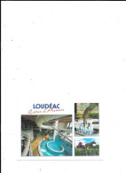 CARTE POSTALE 22 LOUDEAC LA PISCINE MUNICIPALE LES AQUATIDES ET LA SCULPTURE - Loudéac