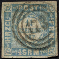 SCHLESWIG-HOLSTEIN 6 O, 173 (TRITTAU) Auf 11/4 S. Grauultramarin, Feinst, Gepr. W. Engel - Schleswig-Holstein