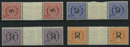 WÜRTTEMBERG ZS , 1911, 5,10,20 Und 30 Pf. Stempelmarken, Wz. Kreuze Und Ringe, Je Im Senkrechten Zwischenstegpaar, Steg  - Other & Unclassified