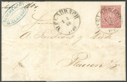 NDP 4 BRIEF, 1.1.1868, 1 Gr. Mittelrötlichkarmin Auf Ersttagsbrief Mit K2 M. GLADBACH, Pracht, R! - Otros & Sin Clasificación