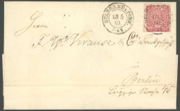 NDP GAA 1 BRIEF, Ganzsachenausschnitt: 1869, 1 Gr. Rosa, Grauer Überdruck, (unten Etwas Knapp Sonst Breitrandig) Mit K2  - Storia Postale