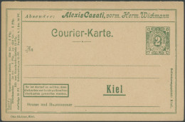 KIEL A PP 3 BRIEF, COURIER: 1898, Privatkarte 2/0 Pf. Orange A. Casati, Ungebraucht, Pracht - Posta Privata & Locale