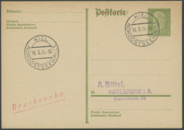 SST 1919-1932 30 BRIEF, KIEL NORDOSTSEEHALLE, 16.5.1931, Auf 5 Pf. Ganzsachenkarte, Pracht - Storia Postale