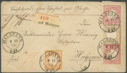 Dt. Reich 6,18/9 BRIEF, 1873, 5 Gr. Kleiner Brustschild Mit 1/2 Gr. (durchgehender Riss) Und 1 Gr. Großer Brustschild Al - Other & Unclassified