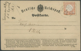 Dt. Reich 8 BRIEF, 1872, 2 Kr. Rotorange Mit K1 EICHSTETTEN Auf Postkarte Nach Bühl, Feinst - Brieven En Documenten