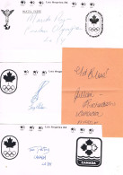 JEUX OLYMPIQUES - AUTOGRAPHES DE MEDAILLES OLYMPIQUES - CONCURRENTS DU CANADA - - Autographes