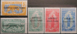 LP3972/249 - 1922 - COLONIES FRANÇAISES - OUBANGUI-CHARI - SERIE COMPLETE - N°20 à 24 NEUFS* - Neufs