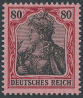 Dt. Reich 93IIa , 1918, 80 Pf. Karminrot/rotschwarz Auf Hellrosa Kriegsdruck, Postfrisch, Pracht, Gepr. Dr. Hochstädter, - Nuevos