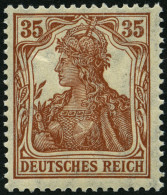 Dt. Reich 103c , 1918, 35 Pf. Zimtfarben, Pracht, Gepr. Infla, Mi. 70.- - Gebraucht