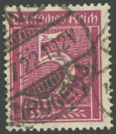 Dt. Reich 177 O, 1922, 5 Pf. Lilakarmin, Wz. 2, Pracht, Gepr. Infla, Mi. 260.- - Otros & Sin Clasificación