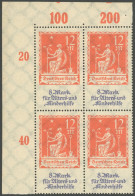 Dt. Reich 234PF , 1922, 12 M. Allegorie Mit Plattenfehler F Unten Links Abgeschrägt (Feld 1), Im Oberen Linken Eckrandvi - Otros & Sin Clasificación