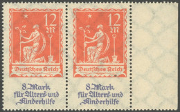 Dt. Reich 234 PF VI , 1922, 12 M. Allegorie Mit Abart Untere Hand Mit Taschentuch (Feld 40), Im Waagerechten Paar Mit No - Other & Unclassified