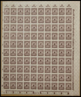 Dt. Reich 325B , 1923, 1 Mrd. M. Dunkelsiena, Durchstochen, Im Bogen (100), Plattendruck A, Postfrisch, Pracht - Autres & Non Classés
