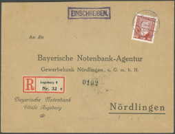 Dt. Reich 362y BRIEF, 1929, 60 Pf. Stephan, Gestrichenes Papier, Einzelfrankatur Auf Einschreibbrief Aus Augsburg, Prach - Otros & Sin Clasificación