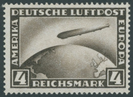 Dt. Reich 424 , 1928, 4 RM Graf Zeppelin, Postfrisch, Pracht, Gepr. Peschl, Mi. 150.- - Ungebraucht