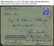 Dt. Reich 471 BRIEF, 1932/3, 25 Pf. Hindenburg, 10x Als Einzelfrankatur Auf Bedarfsbrief Nach Brasilien, Etwas Unterschi - Lettres & Documents