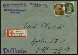 Dt. Reich 513,784 BRIEF, 1943, 3 Pf. Hindenburg Und 5 Pf. Hitler Auf Postsache-Einschreiben Aus BERLIN-CHARLOTTENBURG, O - Storia Postale