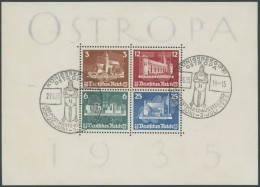Dt. Reich Bl. 3 O, 1935, Block OSTROPA, Sonderstempel, Pracht, Fotoattest H.G. Schlegel, Mi. 1100.- - Blocks & Sheetlets