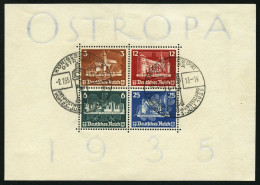 Dt. Reich Bl. 3 O, 1935, Block OSTROPA, Sonderstempel, Zähnung Minimal Gestaucht Sonst Pracht, Mi. 1100.- - Blocks & Sheetlets