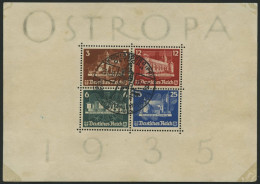 Dt. Reich Bl. 3 O, 1935, Block OSTROPA, Ersttags-Sonderstempel, Feinst (leichte Randmängel), Mi. 900.- - Bloques