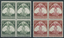 Dt. Reich 586/7 VB , 1935, Nürnberger Parteitag In Viererblocks, Postfrisch, Pracht, Mi. 100.- - Unused Stamps