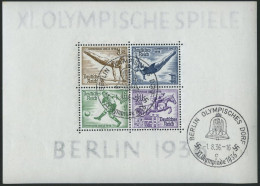 Dt. Reich Bl. 5 O, 1936, Block Olympische Spiele, Ersttags-Sonderstempel, Pracht, Mi. (90.-) - Blocks & Sheetlets