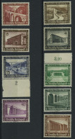 Dt. Reich 634-42 , 1936, Bauten, Prachtsatz, Mi. 80.- - Unused Stamps