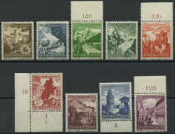 Dt. Reich 675-83 , 1938, Ostmarklandschaften, Prachtsatz, Mi. 100.- - Unused Stamps