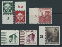 Dt. Reich 689-94 , 1939, 6 Postfrische Prachtwerte, Mi. 72.- - Unused Stamps